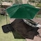 Pure Garden 9ft Half Umbrella with Base, Dusty Green 50-LG1038B - alternate 1